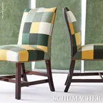 EMBROIDERED TILE Fabric – GREEN | Schumacher | Wallpaper Twi EMBROIDERED TILE fabric GREEN color by Schumacher