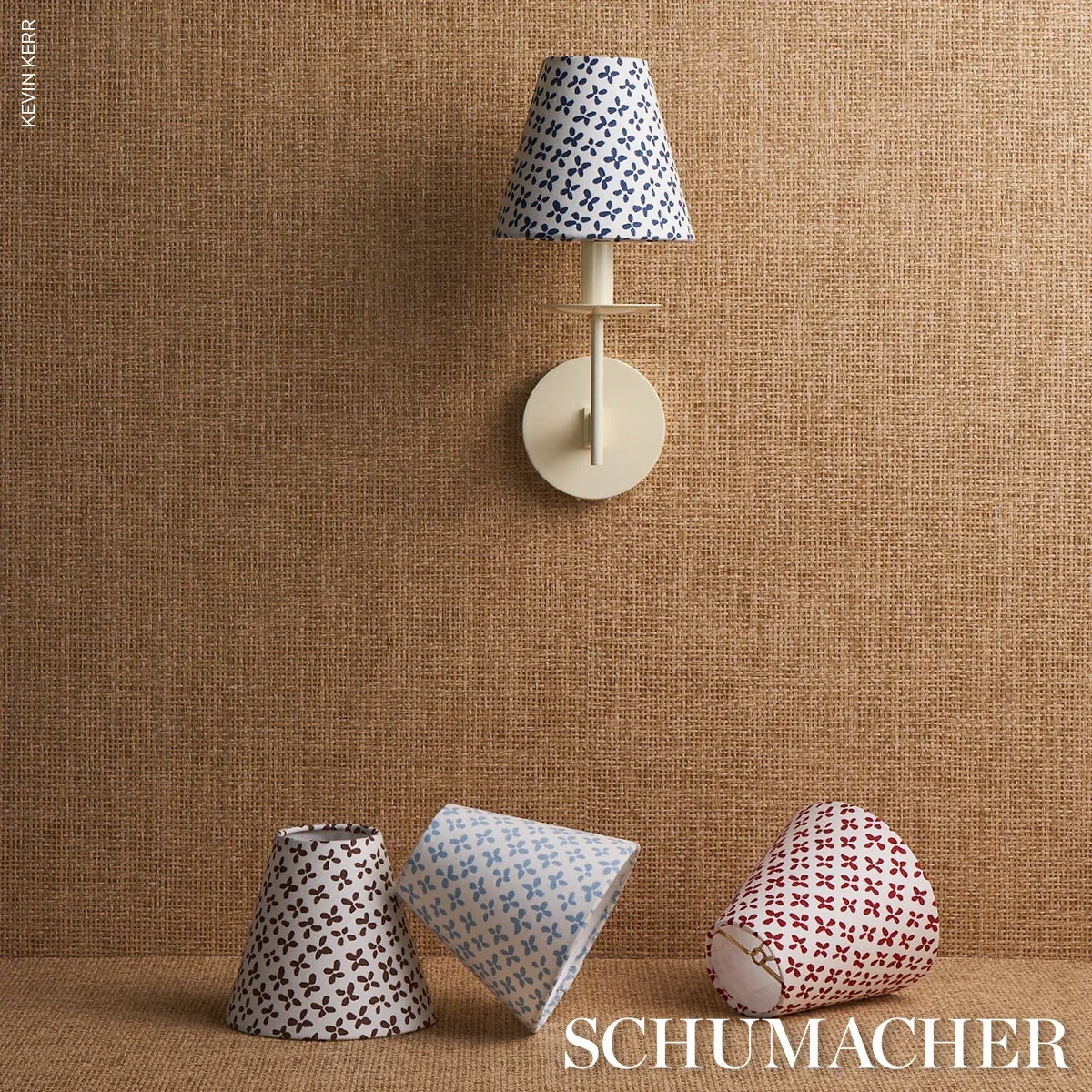 EMERSON Fabric – BLUE | Schumacher | Wallpaper Twins EMERSON fabric BLUE color by Schumacher