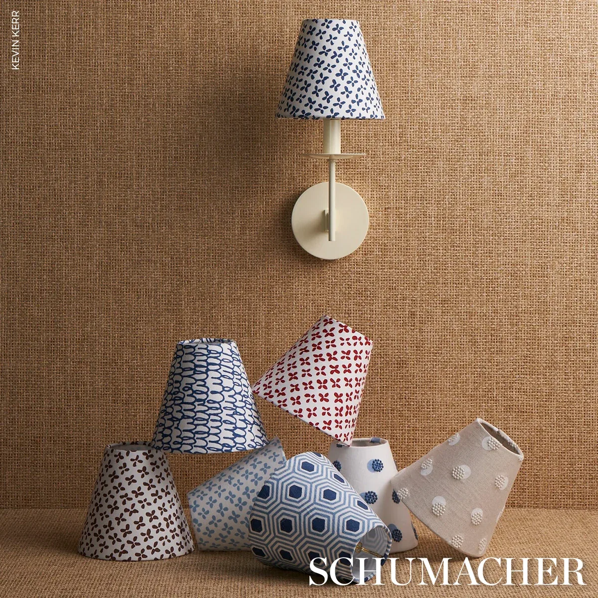 EMERSON fabric SKY color by Schumacher