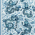 EMPRESS DRAGON Fabric – DELFT | Schumacher | Wallpaper Twins EMPRESS DRAGON fabric DELFT color by Schumacher
