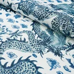 EMPRESS DRAGON Fabric – DELFT | Schumacher | Wallpaper Twins EMPRESS DRAGON fabric DELFT color by Schumacher