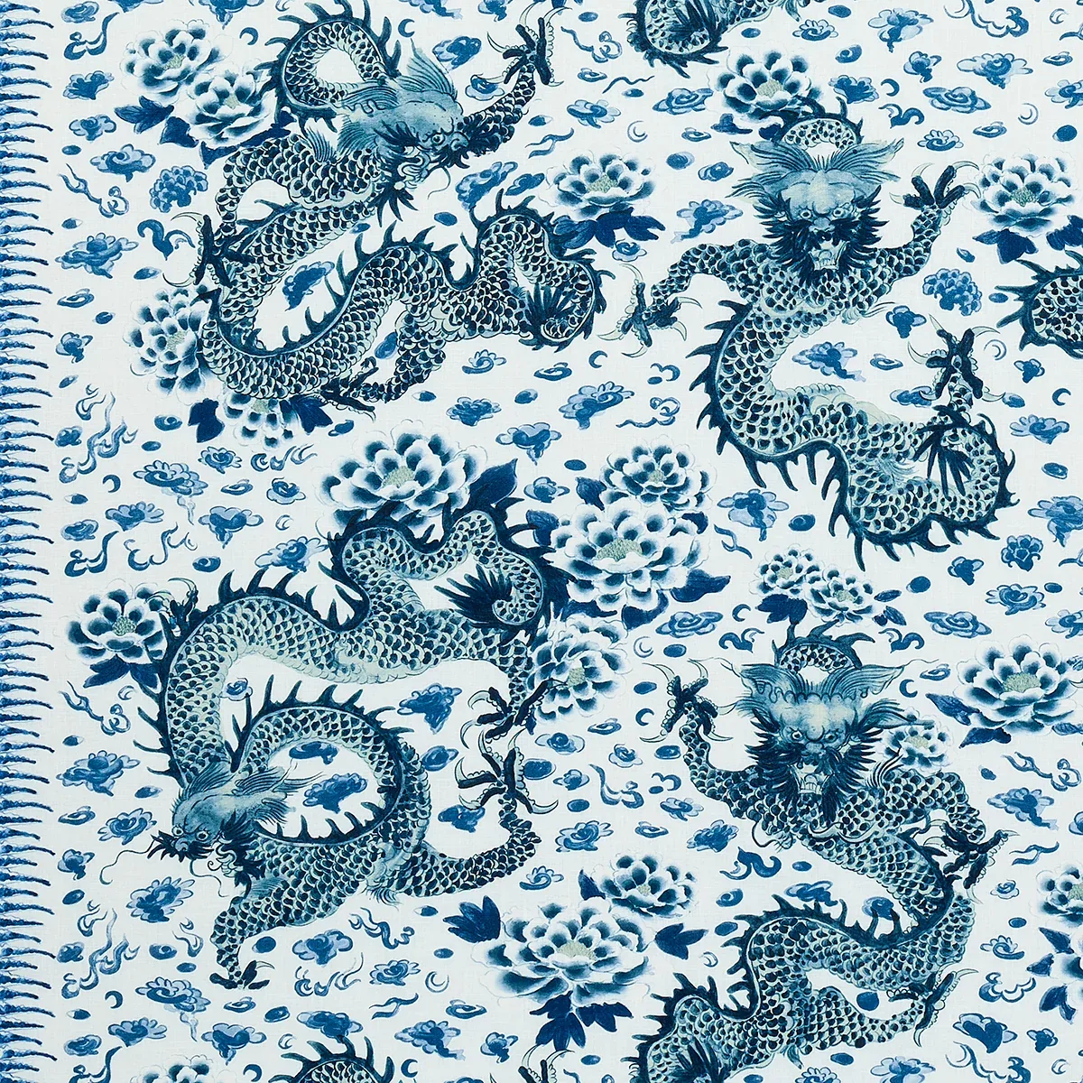 EMPRESS DRAGON fabric DELFT color by Schumacher