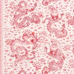 EMPRESS DRAGON fabric ROSE color by Schumacher