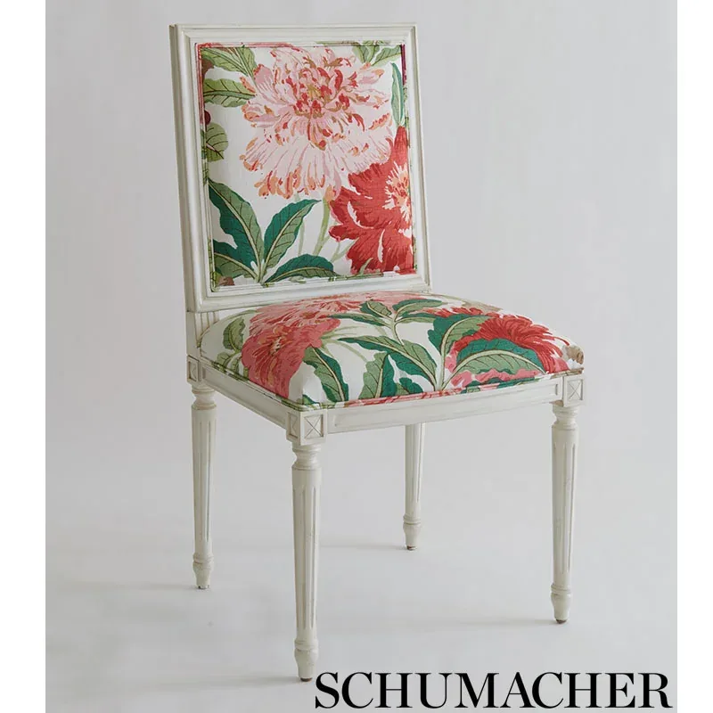 ENCHANTED GARDEN Fabric – AQUA | Schumacher | Wallpaper Twin ENCHANTED GARDEN fabric AQUA color by Schumacher