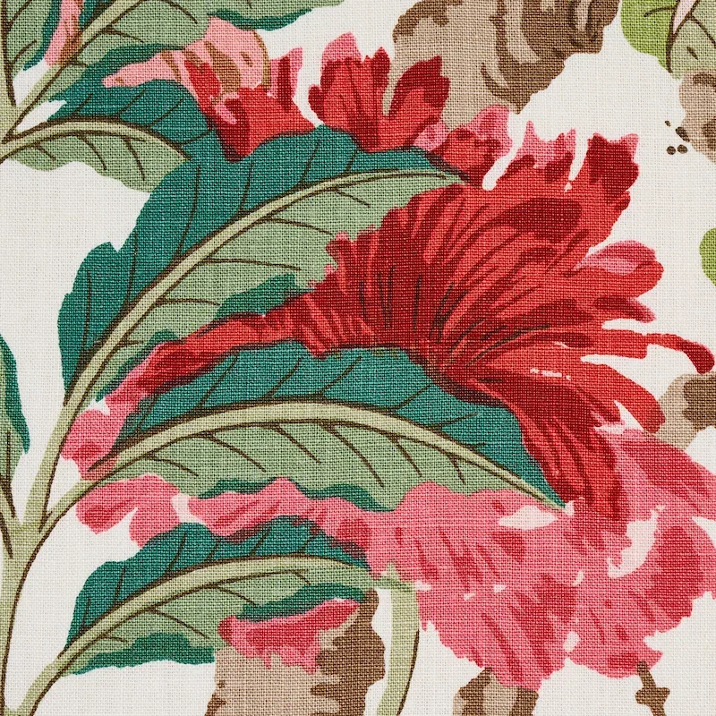 ENCHANTED GARDEN fabric FUCHSIA color by Schumacher
