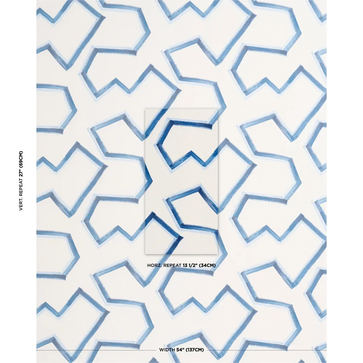 ENZO PRINT fabric COASTAL color by Schumacher