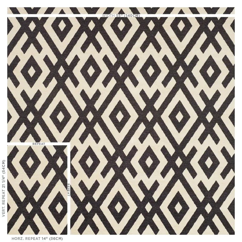 EQUIX fabric BLACK color by Schumacher