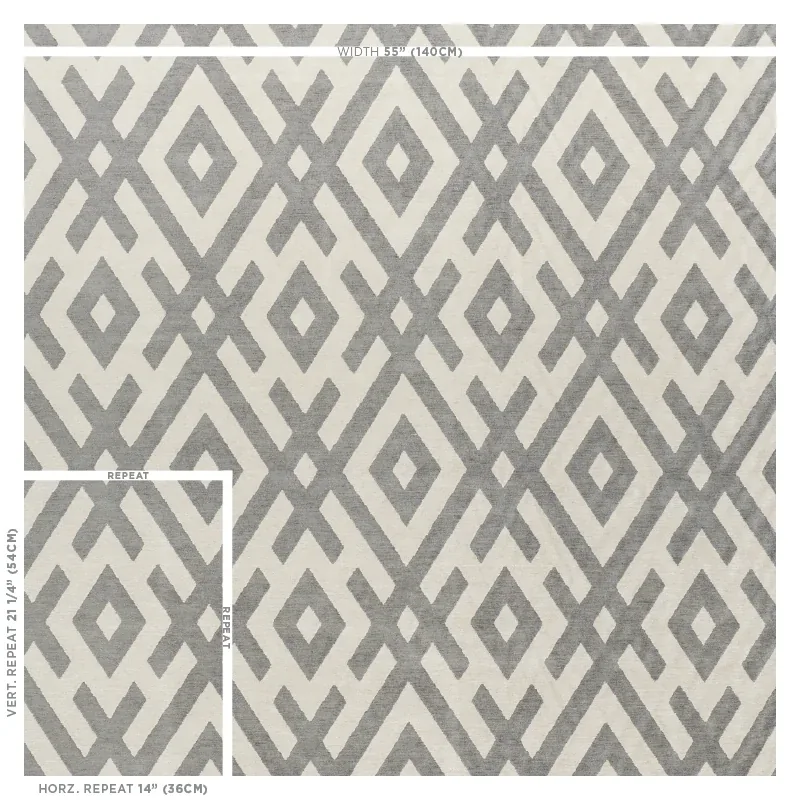 EQUIX fabric CHARCOAL color by Schumacher