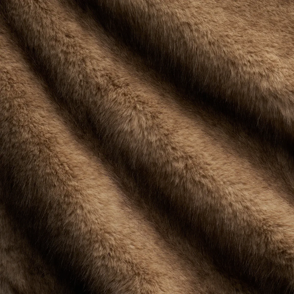 ERIKSON FAUX FUR fabric UMBER color by Schumacher