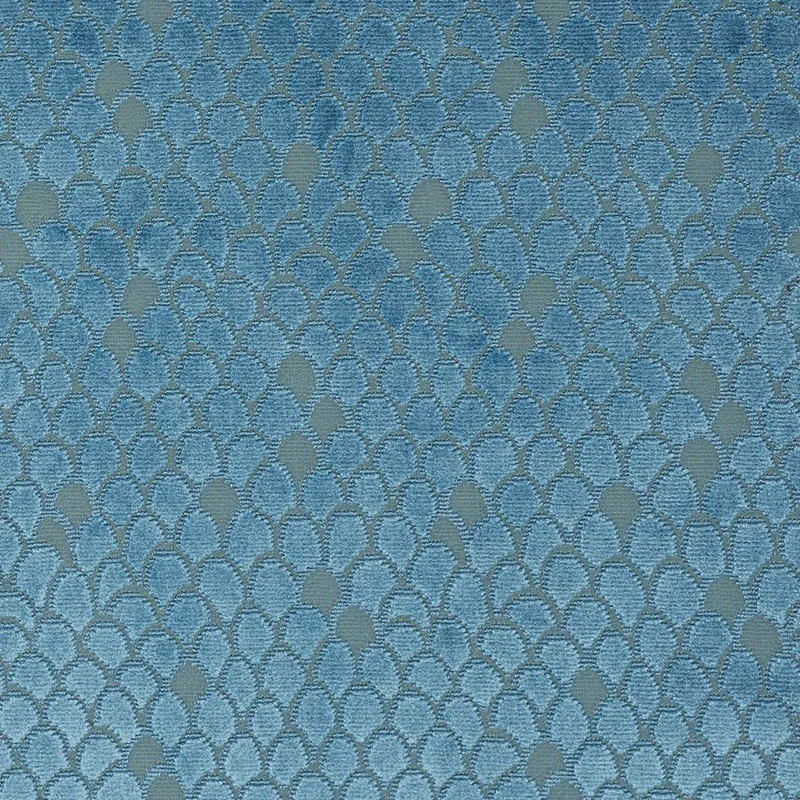 ESTHER VELVET fabric PEACOCK color by Schumacher