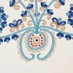 ESTRELLA EMBROIDERY Fabric – INDIGO SPICE | Schumacher | Wal ESTRELLA EMBROIDERY fabric INDIGO SPICE color by Schumacher