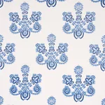 ESTRELLA EMBROIDERY fabric PORCELAIN color by Schumacher