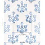 ESTRELLA EMBROIDERY fabric PORCELAIN color by Schumacher