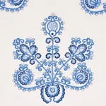 ESTRELLA EMBROIDERY fabric PORCELAIN color by Schumacher