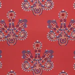 ESTRELLA EMBROIDERY Fabric – VERMILION | Schumacher | Wallpa ESTRELLA EMBROIDERY fabric VERMILION color by Schumacher