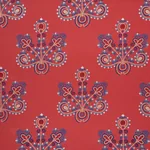 ESTRELLA EMBROIDERY Fabric – VERMILION | Schumacher | Wallpa ESTRELLA EMBROIDERY fabric VERMILION color by Schumacher