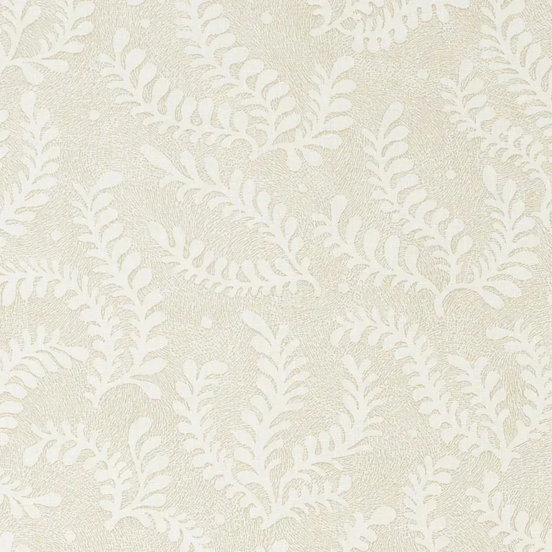 ETCHED FERN fabric NATURAL color by Schumacher