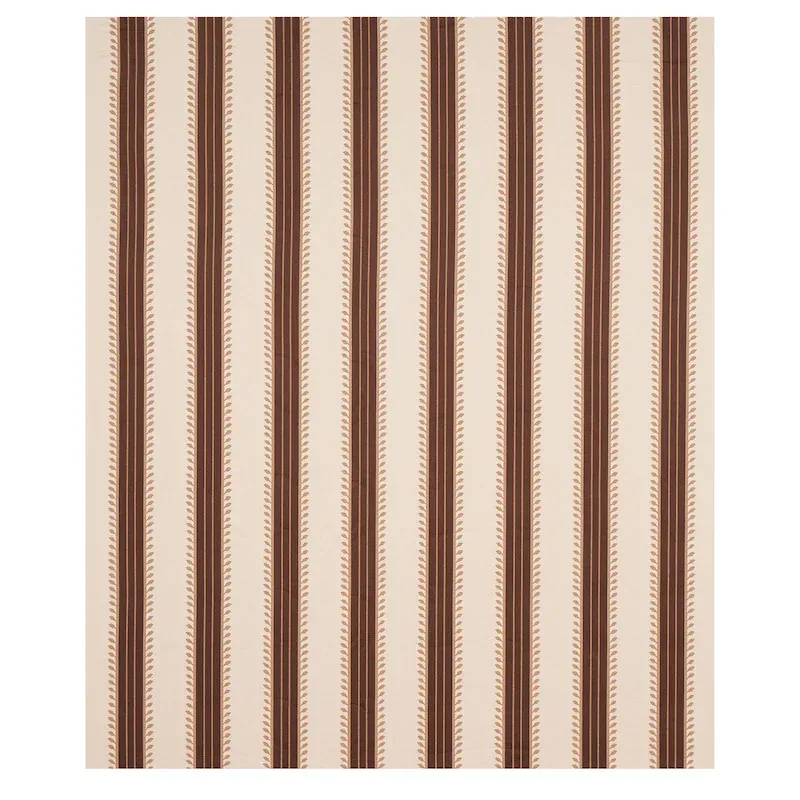 ETRUSCAN STRIPE Fabric – BROWN | Schumacher | Wallpaper Twin ETRUSCAN STRIPE fabric BROWN color by Schumacher