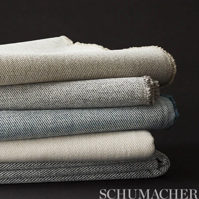 EVERETT PERFORMANCE TWILL Fabric – CHARCOAL | Schumacher | W EVERETT PERFORMANCE TWILL fabric CHARCOAL color by Schumacher