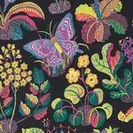 EXOTIC BUTTERFLY fabric BLACK color by Schumacher