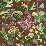 EXOTIC BUTTERFLY Fabric – BROWN | Schumacher | Wallpaper Twi EXOTIC BUTTERFLY fabric BROWN color by Schumacher