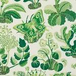 EXOTIC BUTTERFLY Fabric – LEAF | Schumacher | Wallpaper Twin EXOTIC BUTTERFLY fabric LEAF color by Schumacher