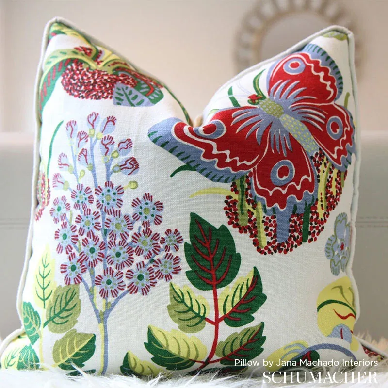 EXOTIC BUTTERFLY fabric MULTI color by Schumacher