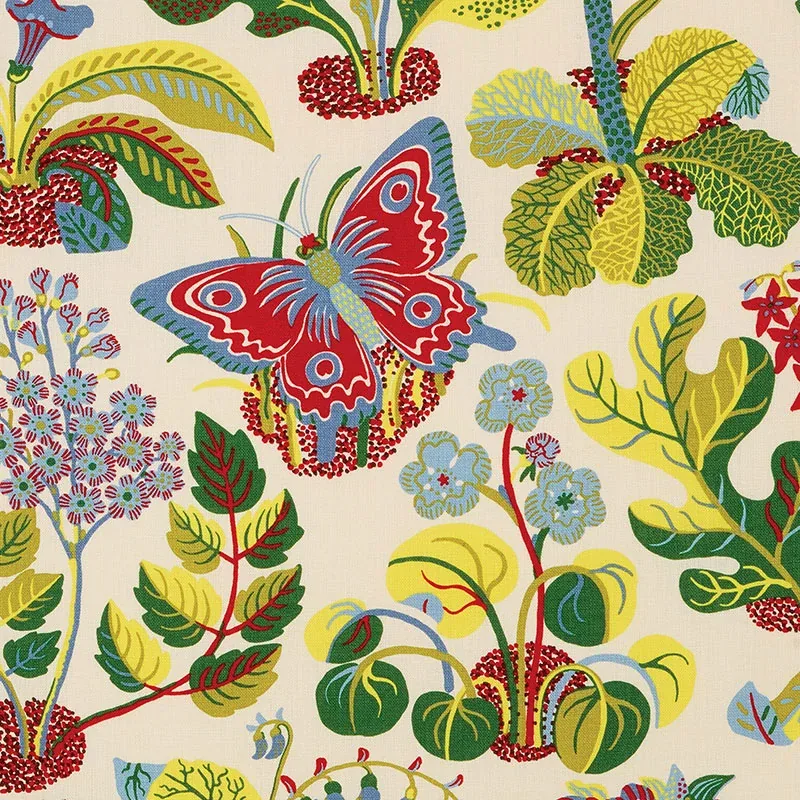 EXOTIC BUTTERFLY fabric MULTI color by Schumacher