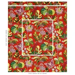 EXOTIC BUTTERFLY Fabric – RED | Schumacher | Wallpaper Twins EXOTIC BUTTERFLY fabric RED color by Schumacher