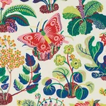 EXOTIC BUTTERFLY fabric SPRING color by Schumacher