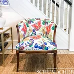 EXOTIC BUTTERFLY fabric SPRING color by Schumacher