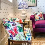 EXOTIC BUTTERFLY fabric SPRING color by Schumacher