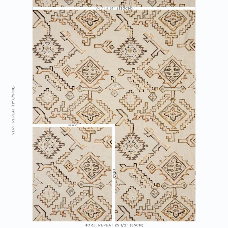 Ezma Embroidery Fabric – NEUTRAL | Schumacher | Wallpaper Tw Ezma Embroidery fabric NEUTRAL color by Schumacher