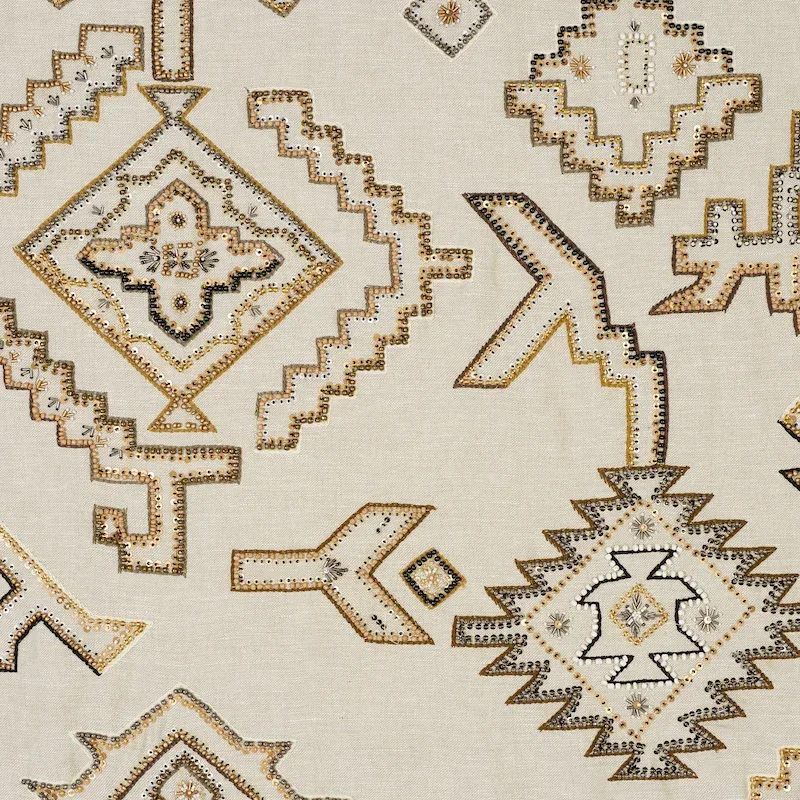 Ezma Embroidery Fabric – NEUTRAL | Schumacher | Wallpaper Tw Ezma Embroidery fabric NEUTRAL color by Schumacher