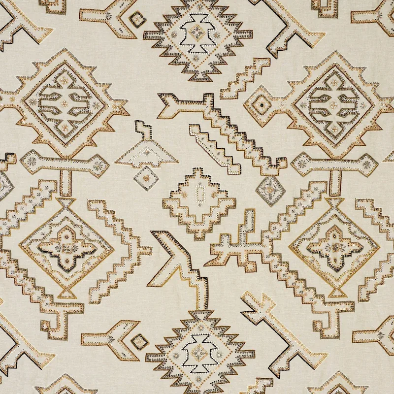 Ezma Embroidery fabric NEUTRAL color by Schumacher