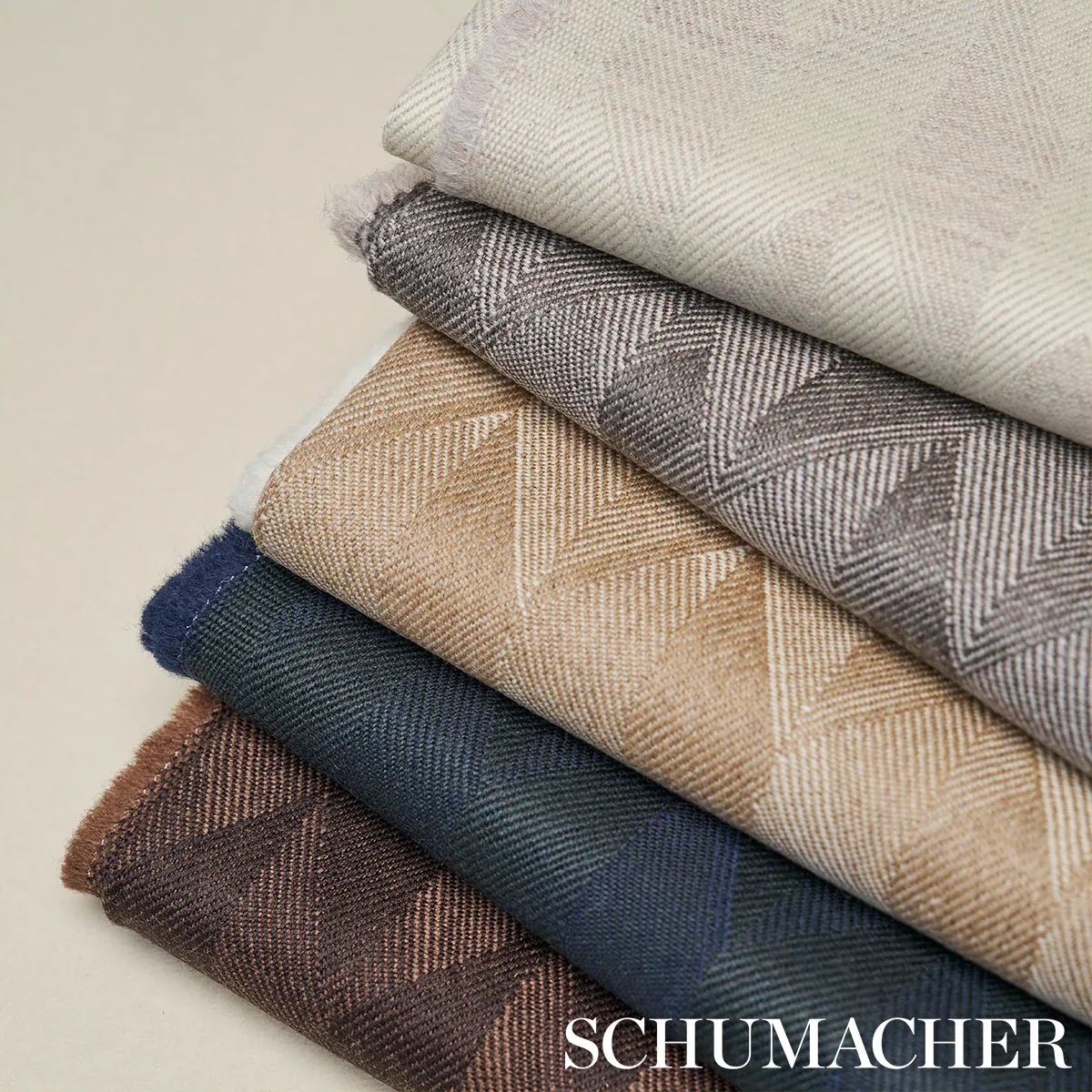 EZRA WOOL fabric VERDANT GREEN color by Schumacher