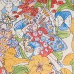 FAIRIE GARDEN Fabric – YELLOW AND IVORY | Schumacher | Wallp FAIRIE GARDEN fabric YELLOW AND IVORY color by Schumacher