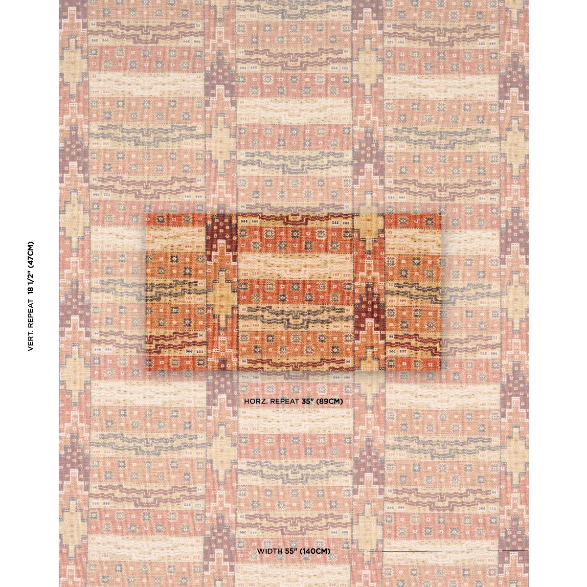 FAIRUZA FLATWEAVE fabric SPICE color by Schumacher