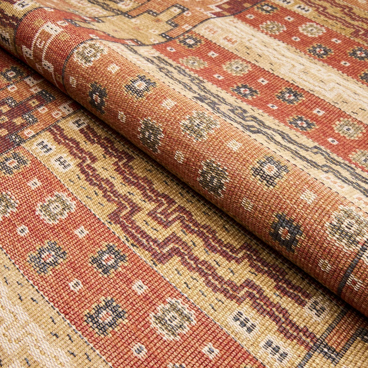 FAIRUZA FLATWEAVE fabric SPICE color by Schumacher