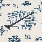 FAIRVIEW CROSS STITCH EMBROIDERY fabric INDIGO color by Schumacher