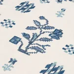FAIRVIEW CROSS STITCH EMBROIDERY fabric INDIGO color by Schumacher