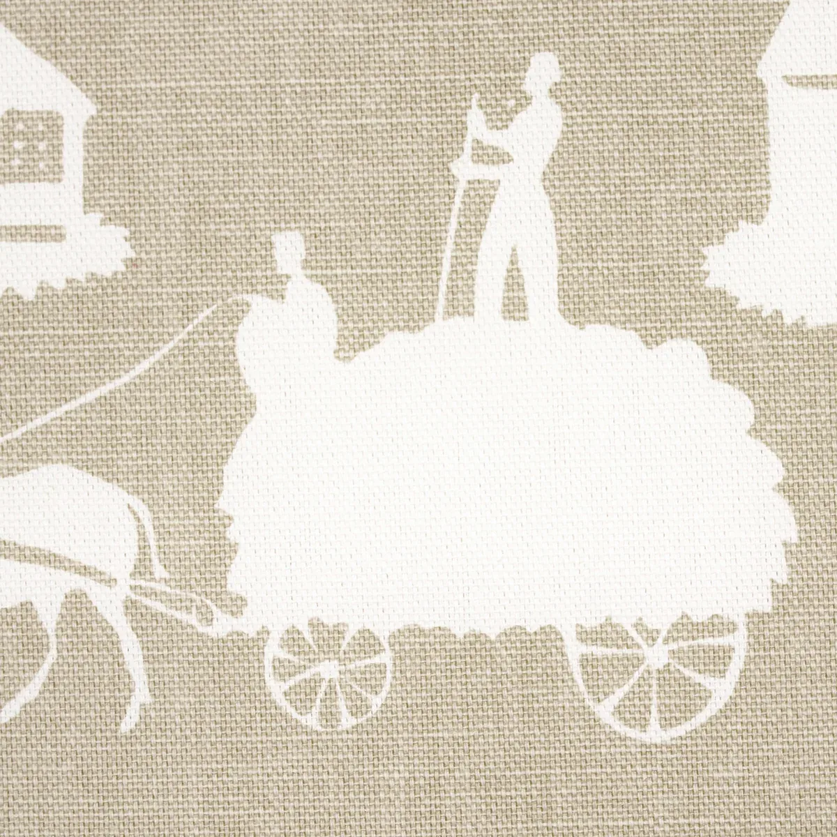 Farm Scene Fabric – NEUTRAL | Schumacher | Wallpaper Twins Farm Scene fabric NEUTRAL color by Schumacher