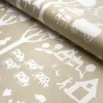 Farm Scene Fabric – NEUTRAL | Schumacher | Wallpaper Twins Farm Scene fabric NEUTRAL color by Schumacher