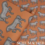 FAUBOURG fabric BROWN color by Schumacher