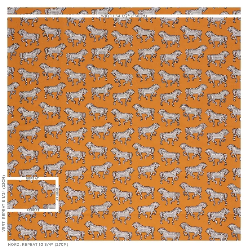 FAUBOURG Fabric – ORANGE | Schumacher | Wallpaper Twins FAUBOURG fabric ORANGE color by Schumacher