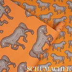 FAUBOURG Fabric – ORANGE | Schumacher | Wallpaper Twins FAUBOURG fabric ORANGE color by Schumacher