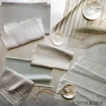 FAUX BOIS LINEN fabric PLATINUM color by Schumacher