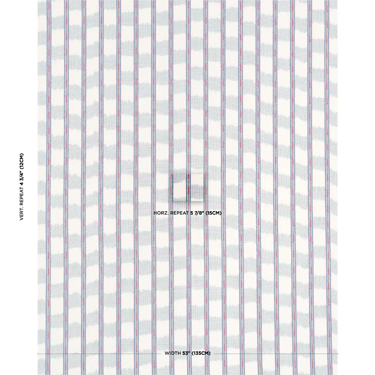 FAYE IKAT Fabric – CHAMBRAY | Schumacher | Wallpaper Twins FAYE IKAT fabric CHAMBRAY color by Schumacher