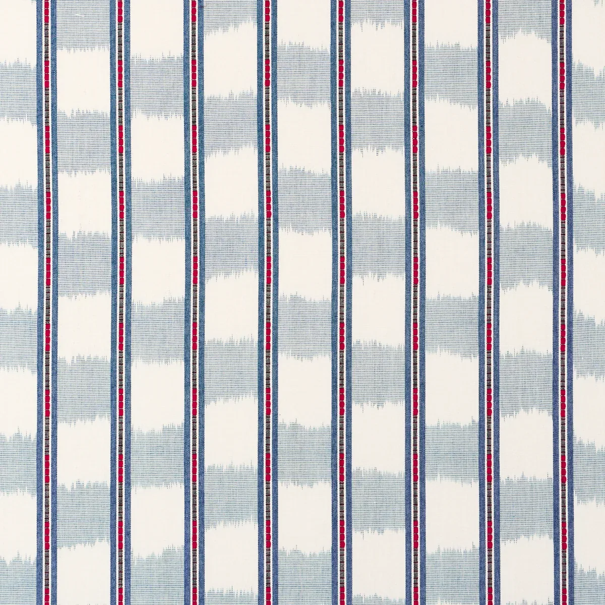 FAYE IKAT Fabric – CHAMBRAY | Schumacher | Wallpaper Twins FAYE IKAT fabric CHAMBRAY color by Schumacher