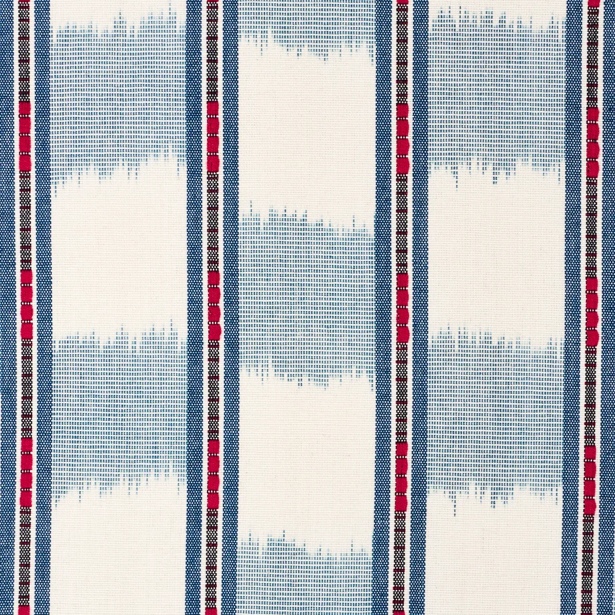 FAYE IKAT Fabric – CHAMBRAY | Schumacher | Wallpaper Twins FAYE IKAT fabric CHAMBRAY color by Schumacher
